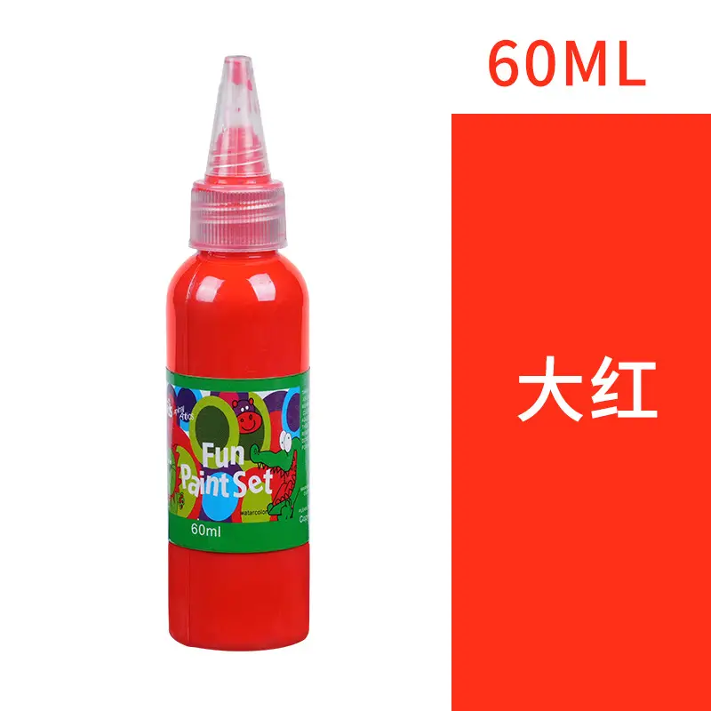 Factory Direct Sales Children's Finger Watercolor Washable Bottled 60ml Kindergarten Watercolor