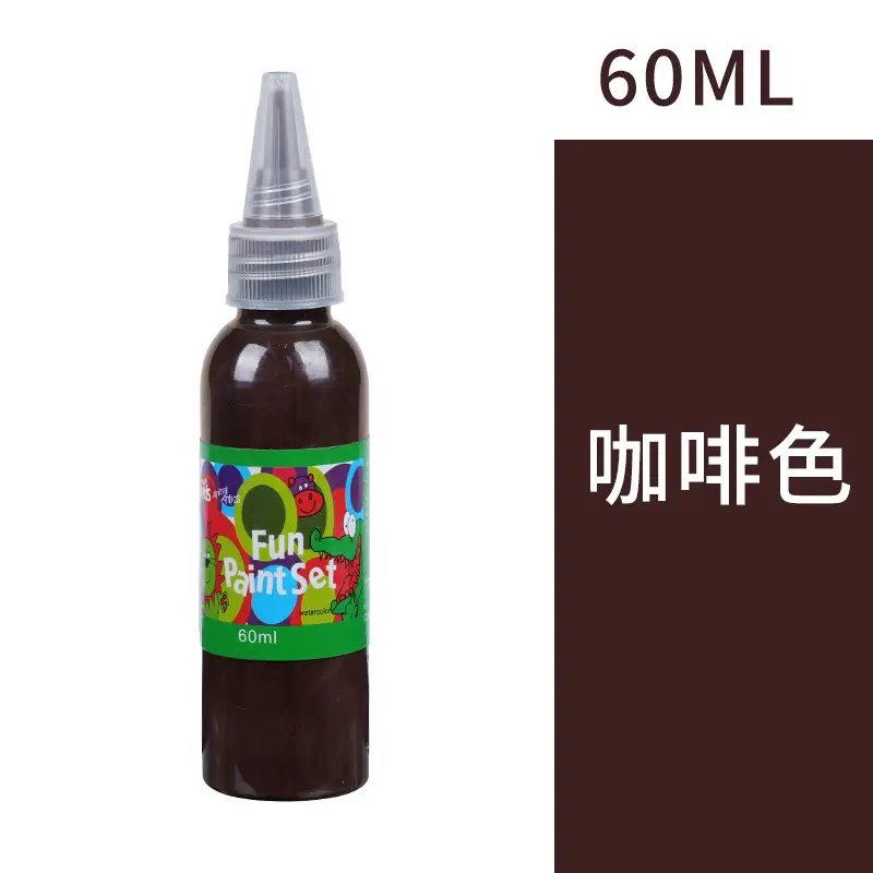 Factory Direct Sales Children's Finger Watercolor Washable Bottled 60ml Kindergarten Watercolor