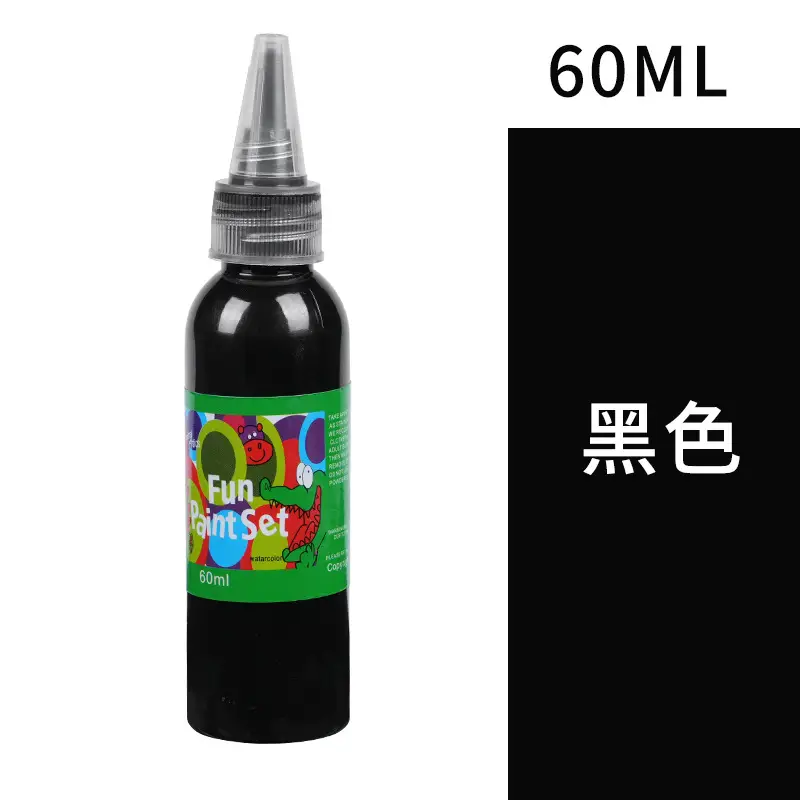 Factory Direct Sales Children's Finger Watercolor Washable Bottled 60ml Kindergarten Watercolor