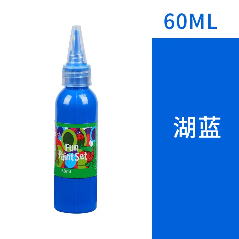 Factory Direct Sales Children's Finger Watercolor Washable Bottled 60ml Kindergarten Watercolor