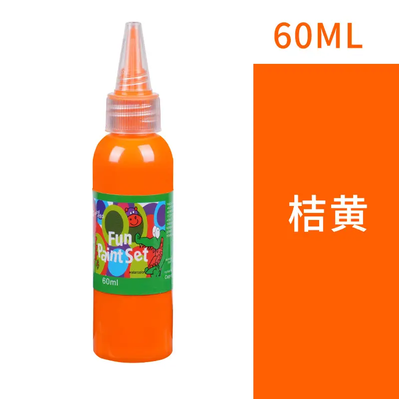 Factory Direct Sales Children's Finger Watercolor Washable Bottled 60ml Kindergarten Watercolor