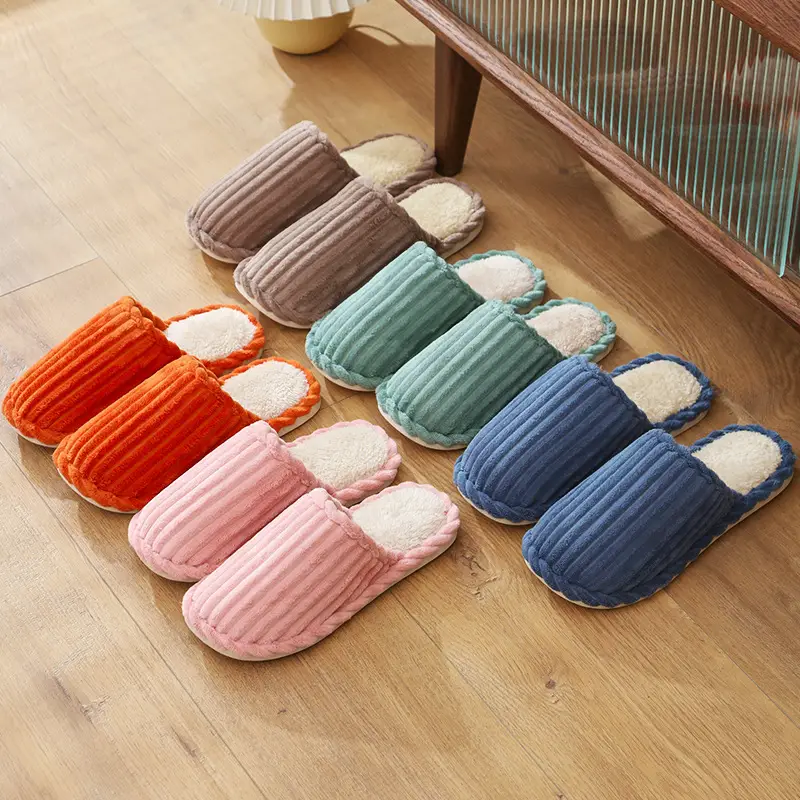 Women's Cotton Slippers Warm Non-Slip Autumn Winter - Image 43