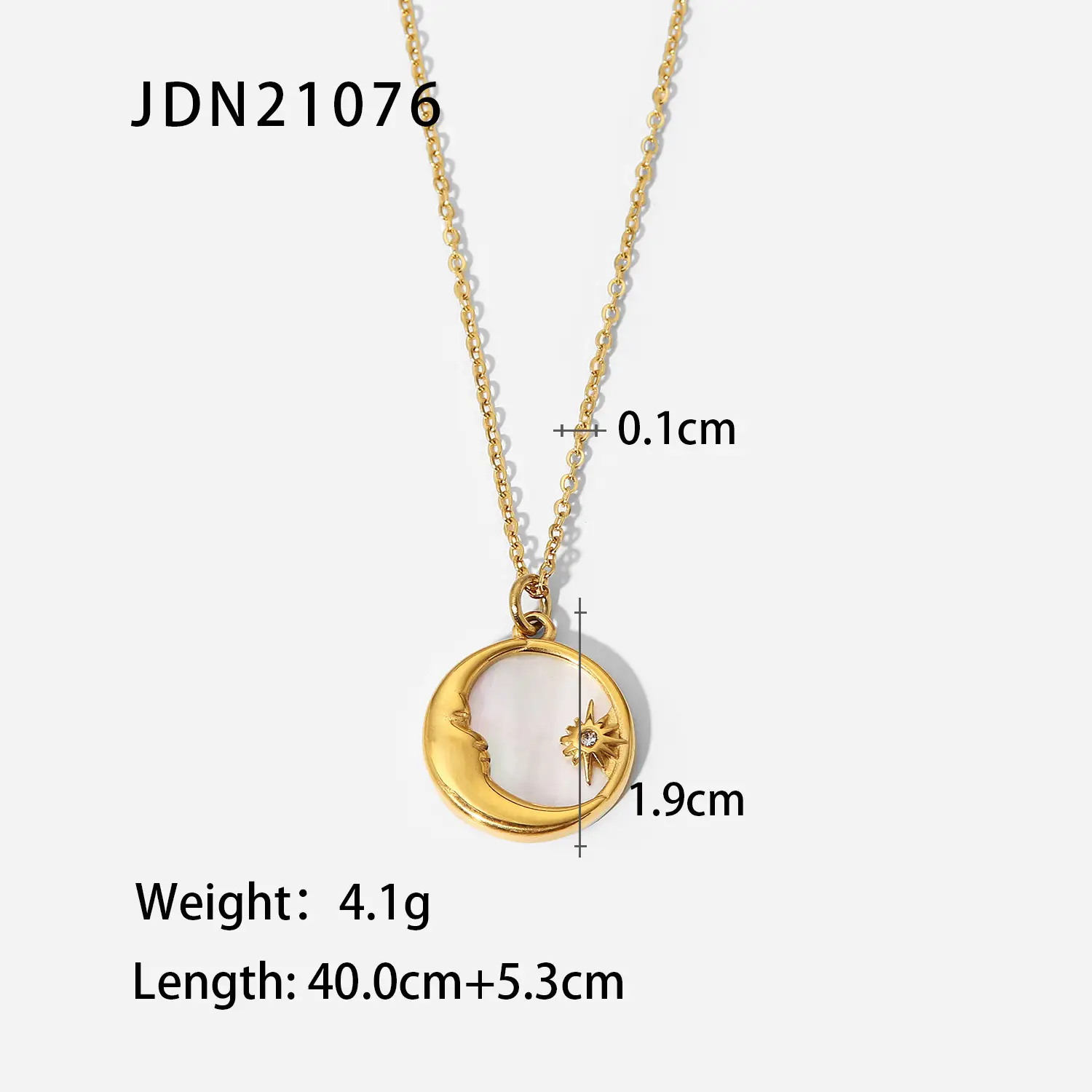French Retro Bamang Pendant Necklace 18k Zircon Water Ripples - Image 4