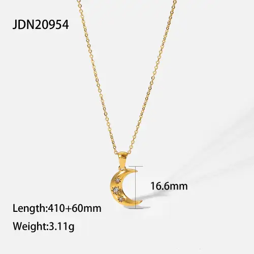 French Retro Bamang Pendant Necklace 18k Zircon Water Ripples - Image 8