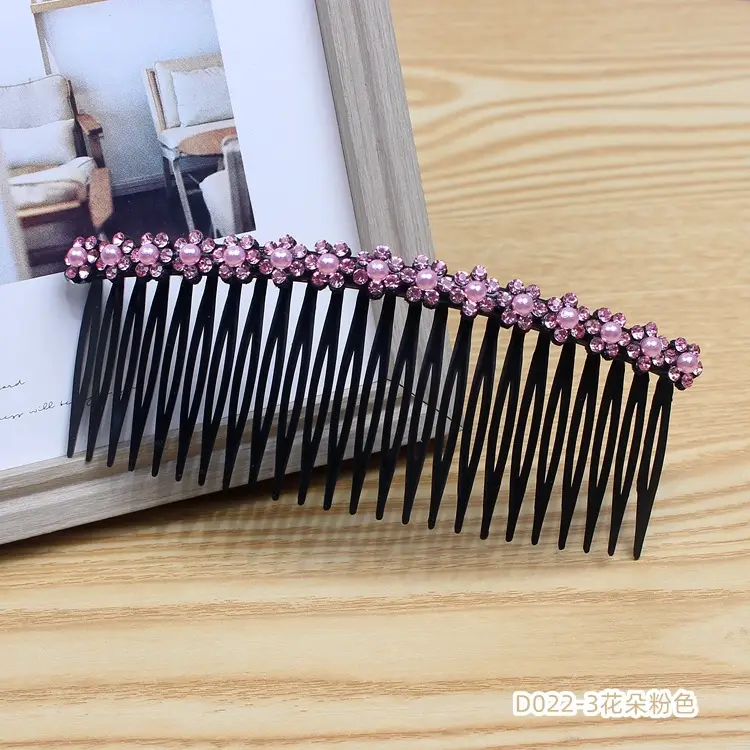 Large Rhinestone Hair Comb with Ball Head Design - Image 3