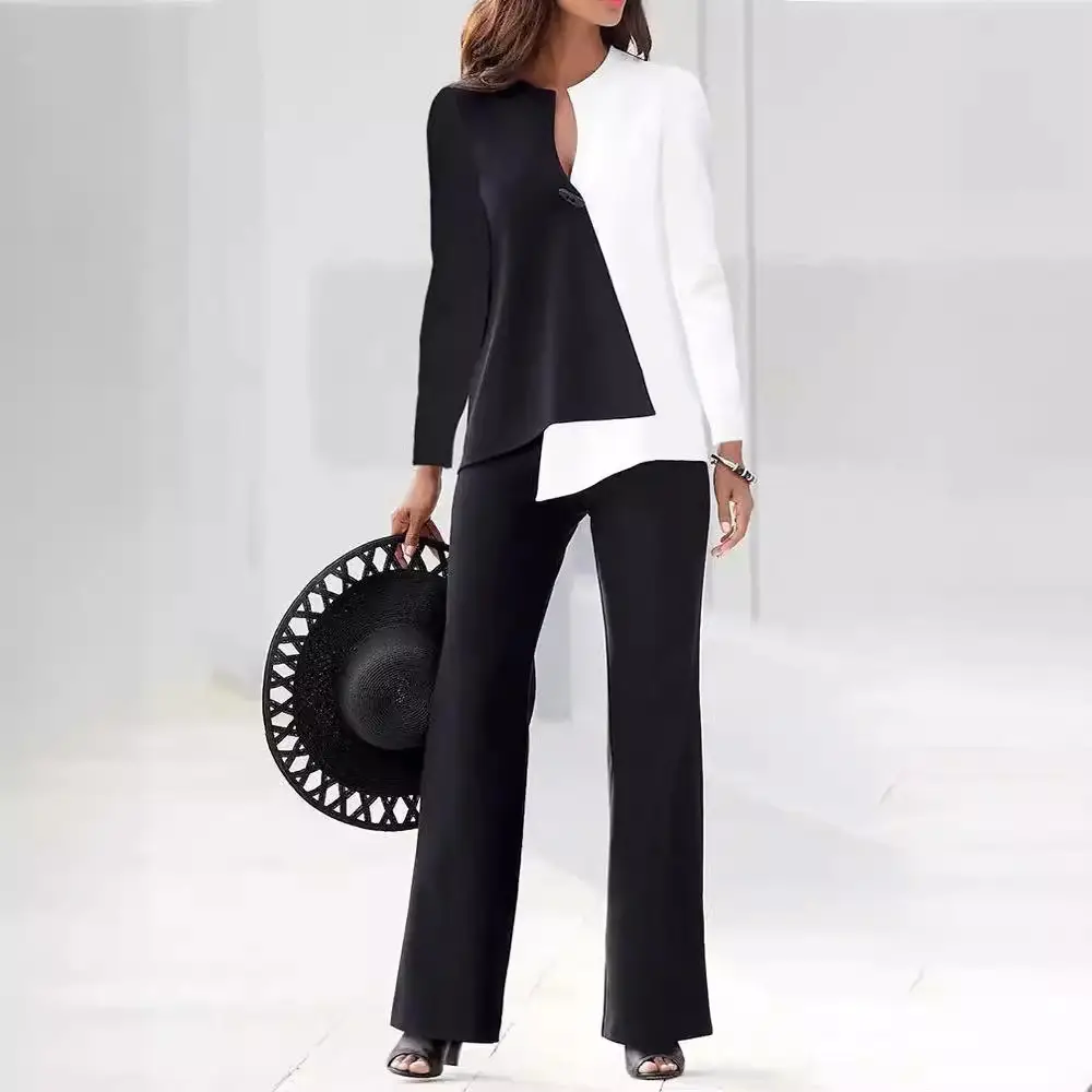 Black Striped Casual Suit 2024 Spring Autumn - Image 5