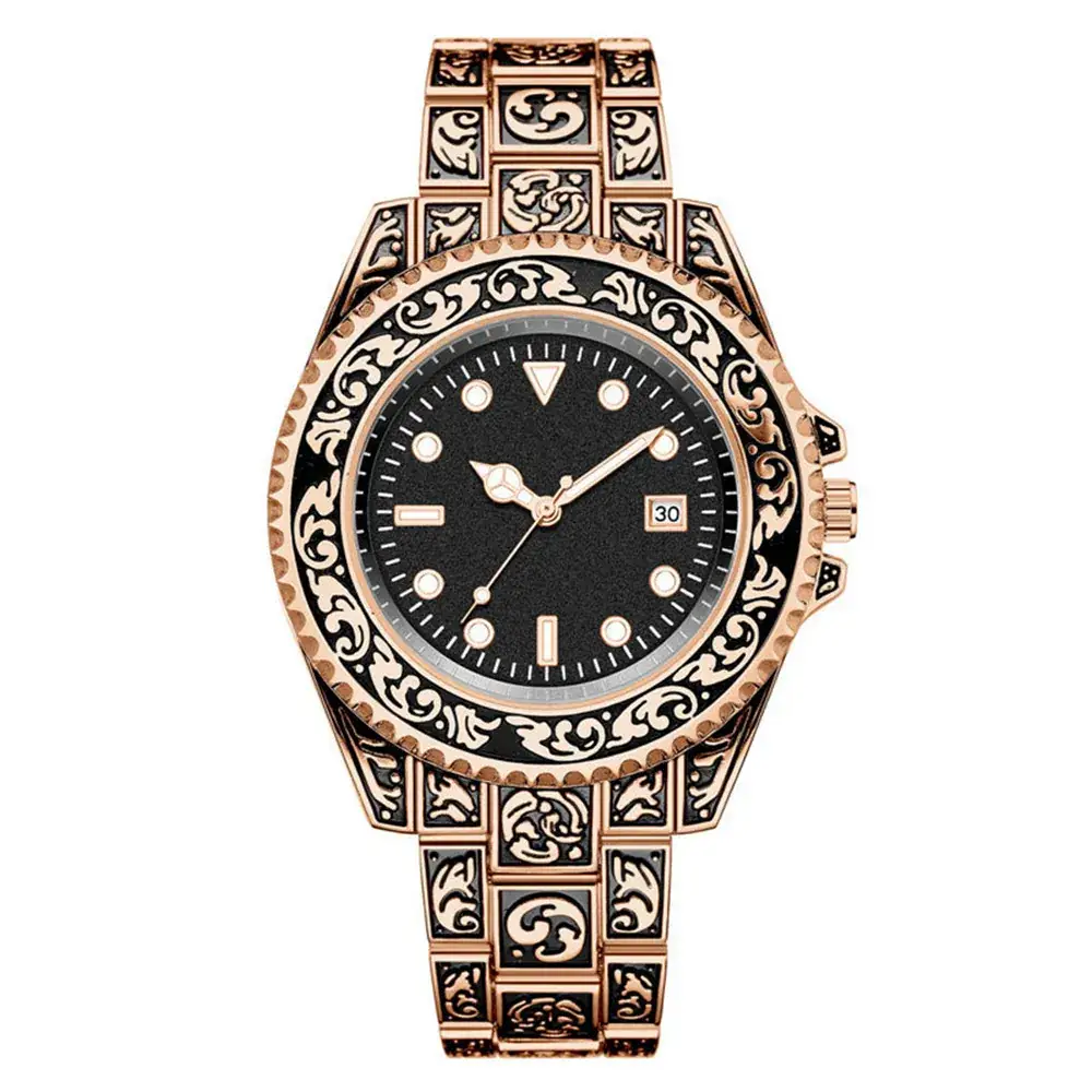 Men's Quartz Watch with Retro Strap & White Dial