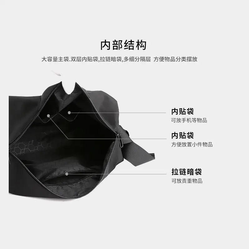 Men's Waterproof Sports Bag Large Capacity Lightweight Travel Fitness - Image 5
