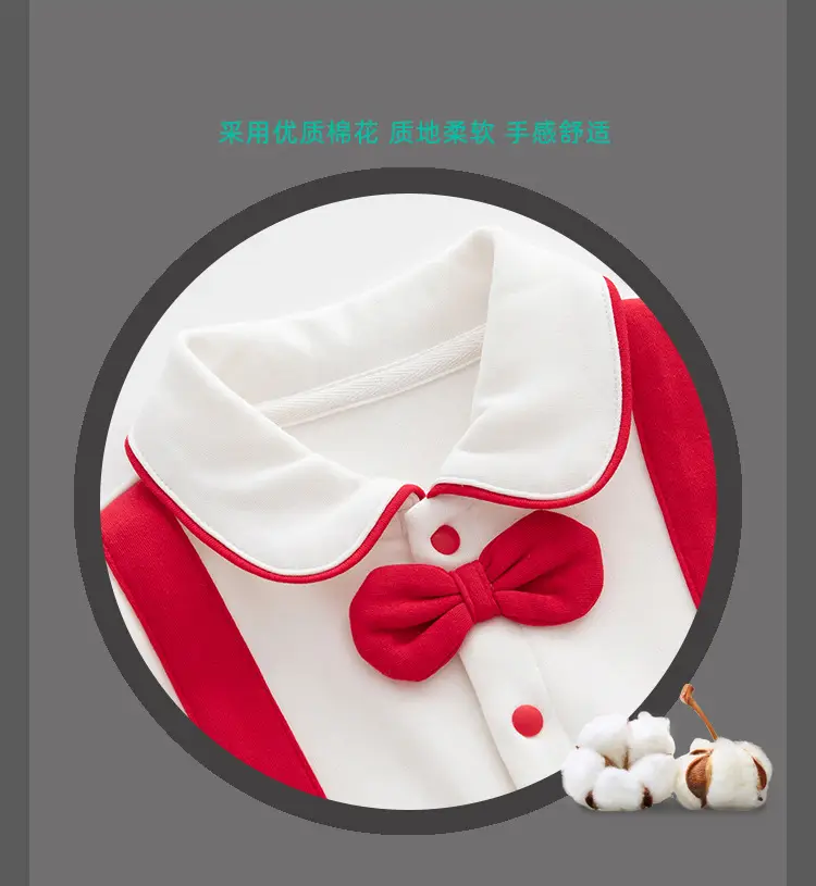 Red Little Dress Baby Jumpsuit Spring Autumn Gentleman Style — feature 3