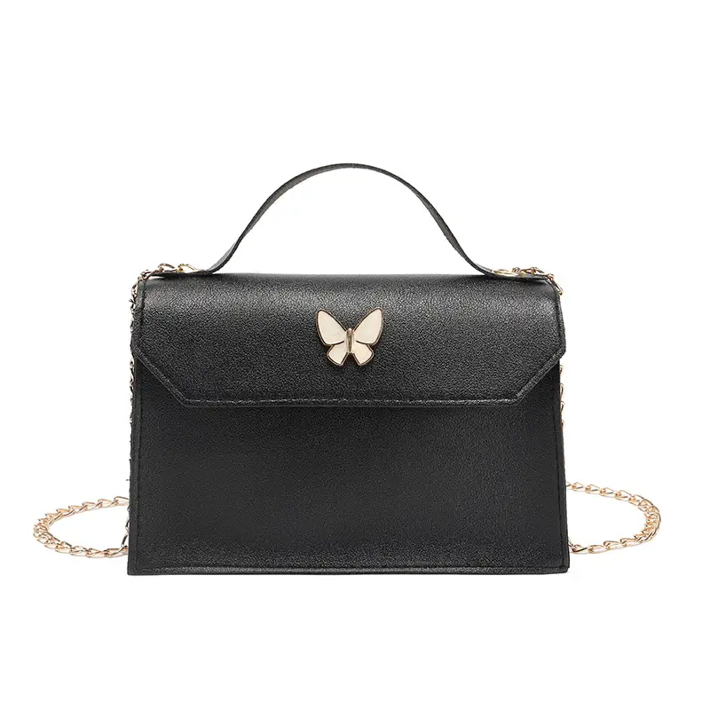 Black Butterfly Mini Shoulder Bag for Women 2022