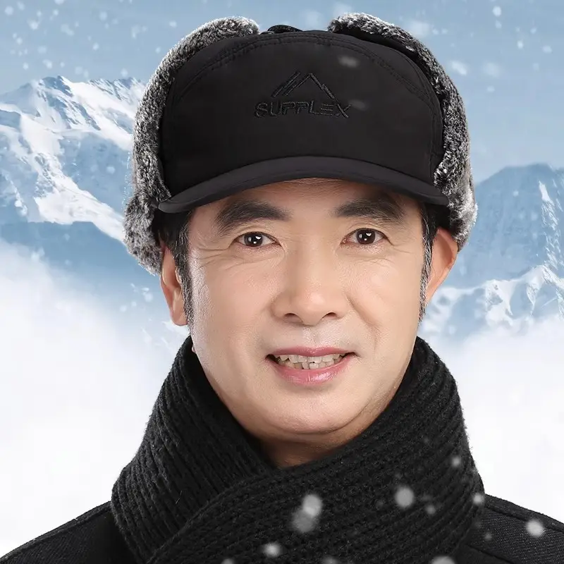 Winter Fleece Lined Cap for Men, Thickened Heattech Cold-Proof - Image 5