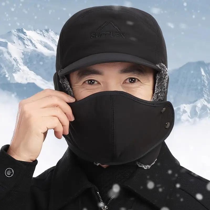 Winter Fleece Lined Cap for Men, Thickened Heattech Cold-Proof - Image 7