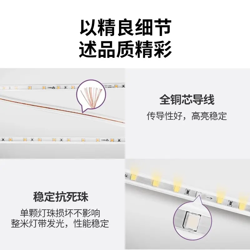 LED Ceiling Light Strip 220V High Voltage Living Room