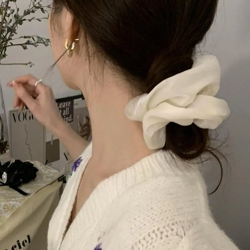Autumn Winter Hair Ring with Satin Bow Large - Image 3