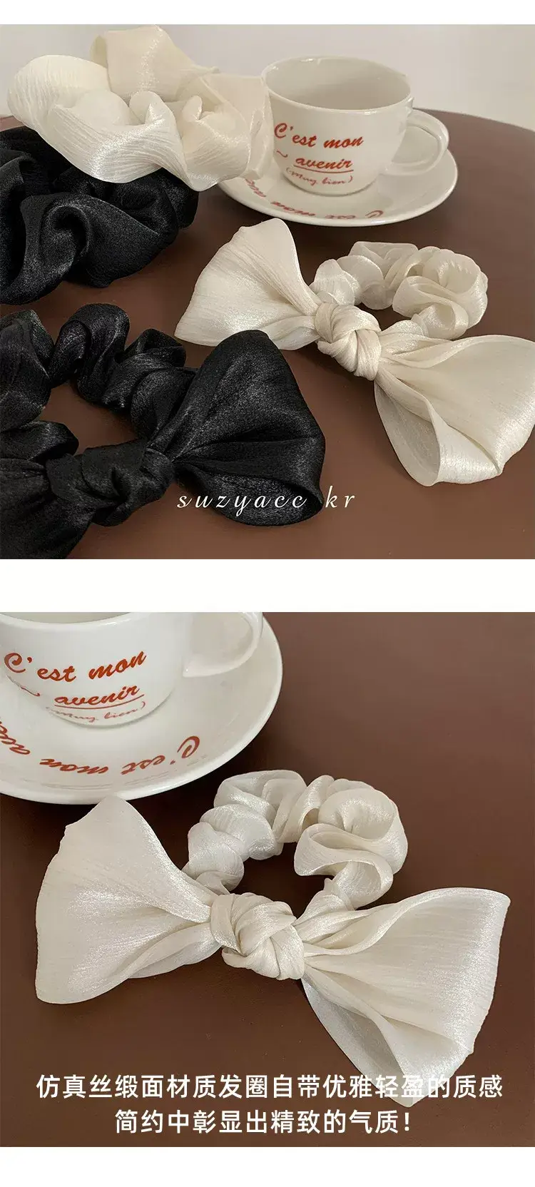 Autumn Winter Hair Ring with Satin Bow Large — feature 5