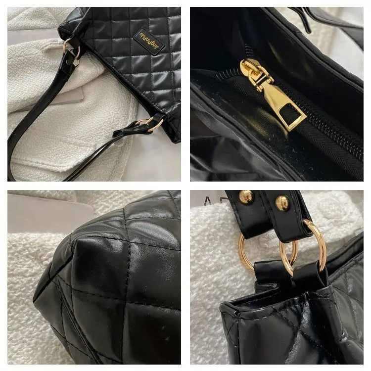 Red Quilted Women's Large Tote Bag 2026 — feature 8