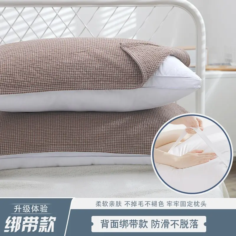 Cotton Pillow Cover with Straps Anti-Shedding Single - Image 10