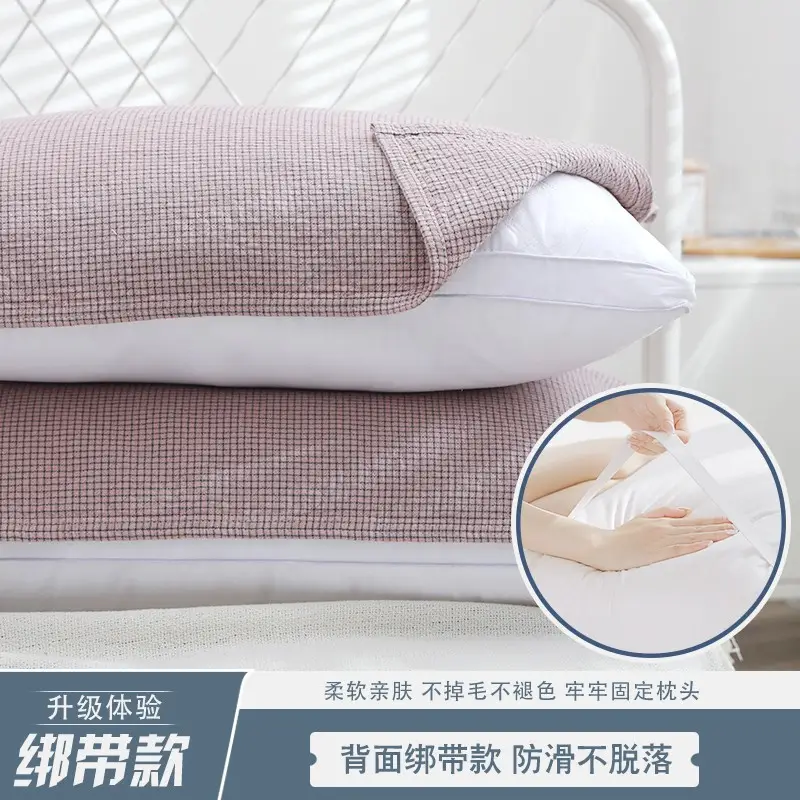 Cotton Pillow Cover with Straps Anti-Shedding Single - Image 9