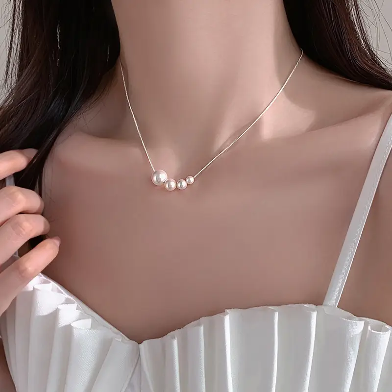 925 Sterling Silver Pearl Necklace for Women - Image 4