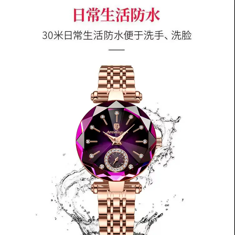 Swiss Ultra-Thin Quartz Watch for Women Rose Gold - Image 5