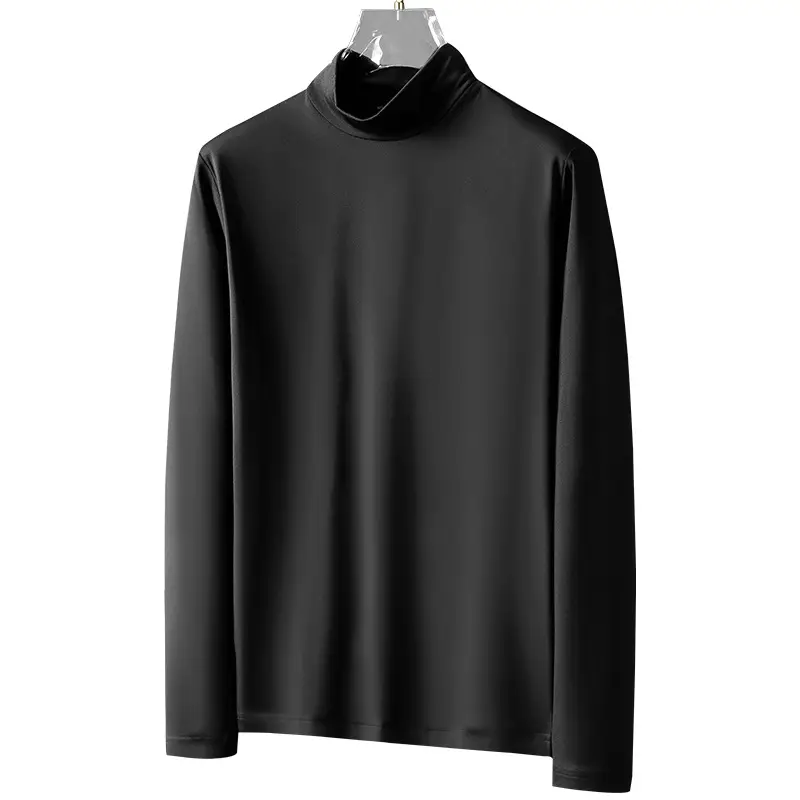 Men's Black Long Sleeve T-Shirt with Embroidery - Image 10
