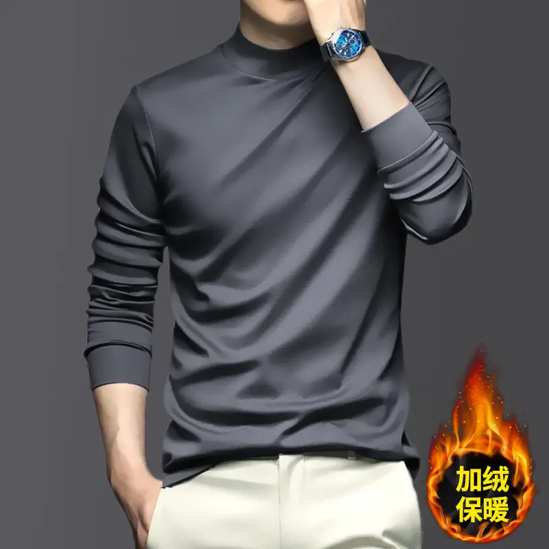 Men's Black Long Sleeve T-Shirt with Embroidery - Image 3