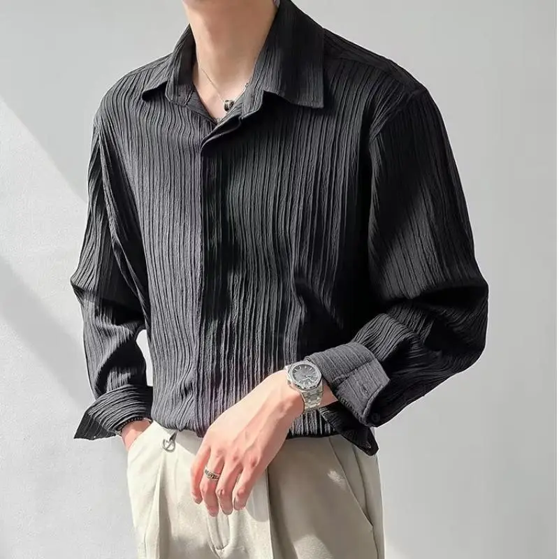Men Striped Long Sleeve Shirt Autumn Style - Image 5