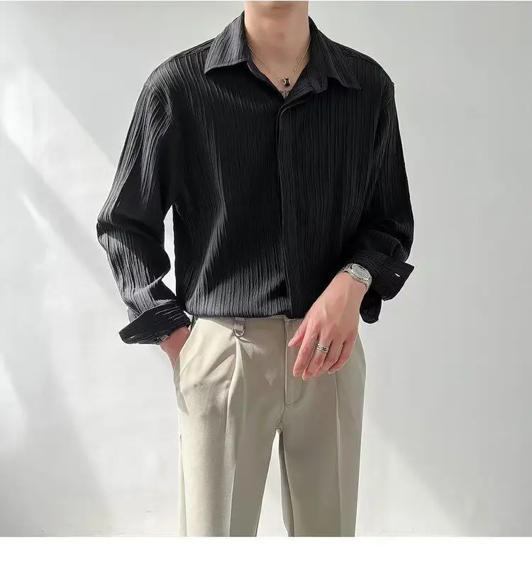Men Striped Long Sleeve Shirt Autumn Style — feature 10