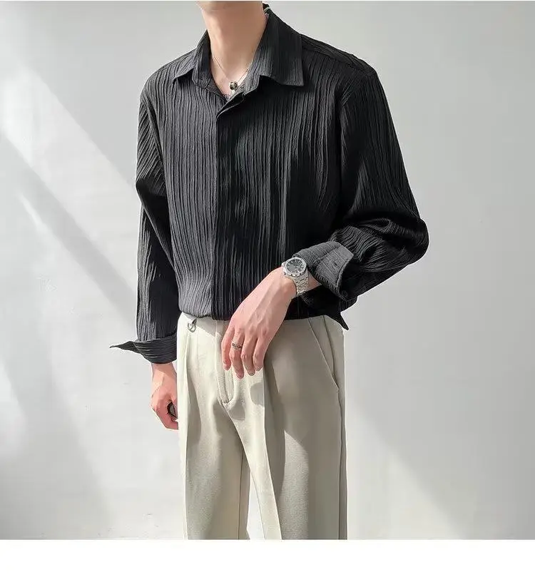 Men Striped Long Sleeve Shirt Autumn Style — feature 12