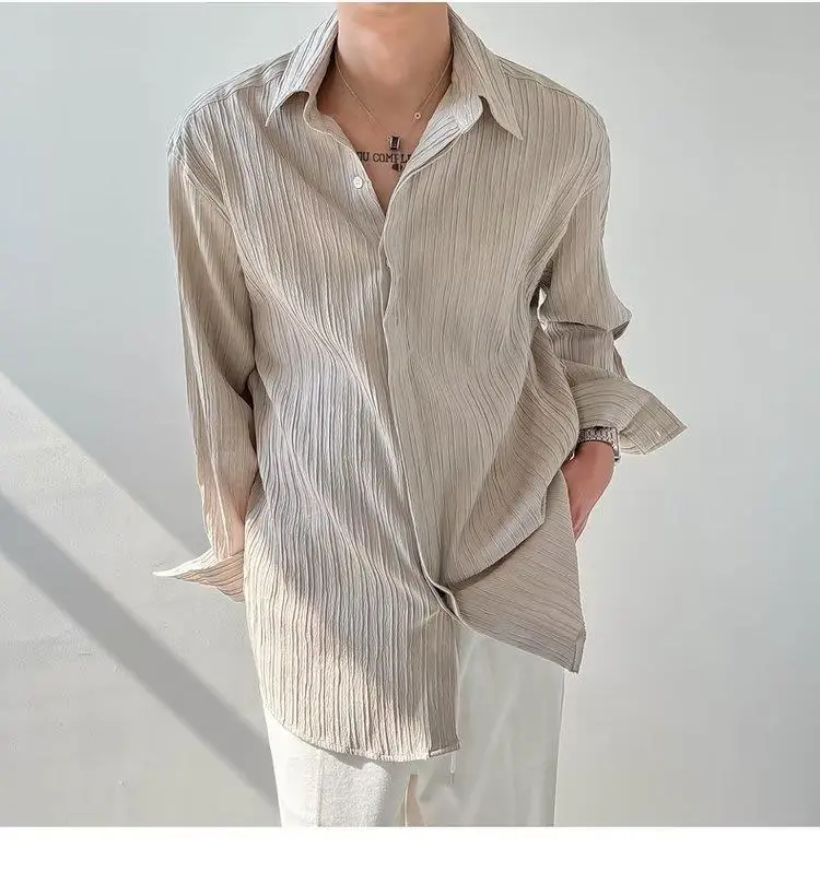 Men Striped Long Sleeve Shirt Autumn Style — feature 14