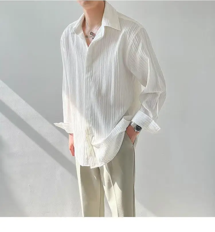 Men Striped Long Sleeve Shirt Autumn Style — feature 22