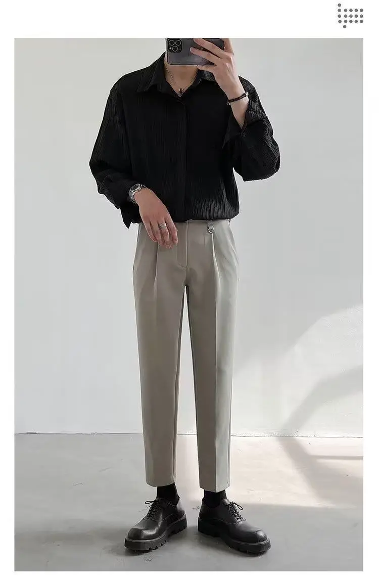 Men Striped Long Sleeve Shirt Autumn Style — feature 27