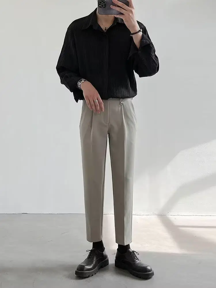 Men Striped Long Sleeve Shirt Autumn Style — feature 4