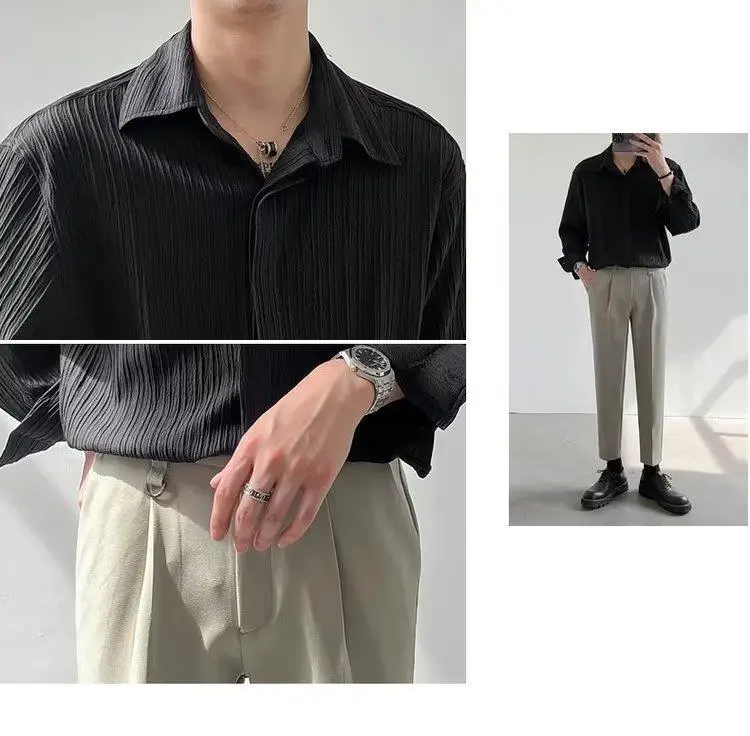 Men Striped Long Sleeve Shirt Autumn Style — feature 7