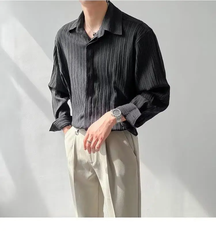 Men Striped Long Sleeve Shirt Autumn Style — feature 8