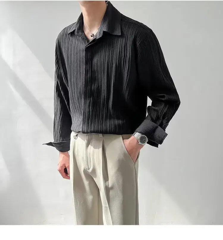 Men Striped Long Sleeve Shirt Autumn Style — feature 9