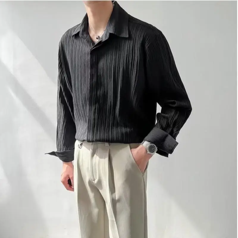 Men Striped Long Sleeve Shirt Autumn Style - Image 2