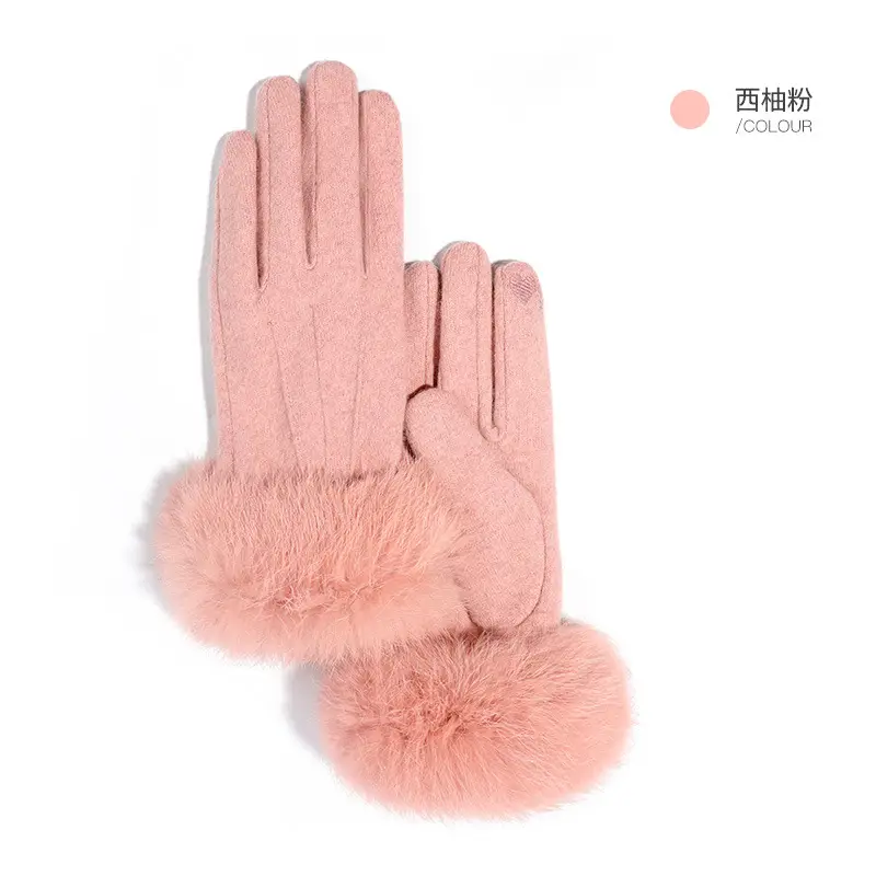 Women's Fleece Lined Winter Gloves Beige - Image 20