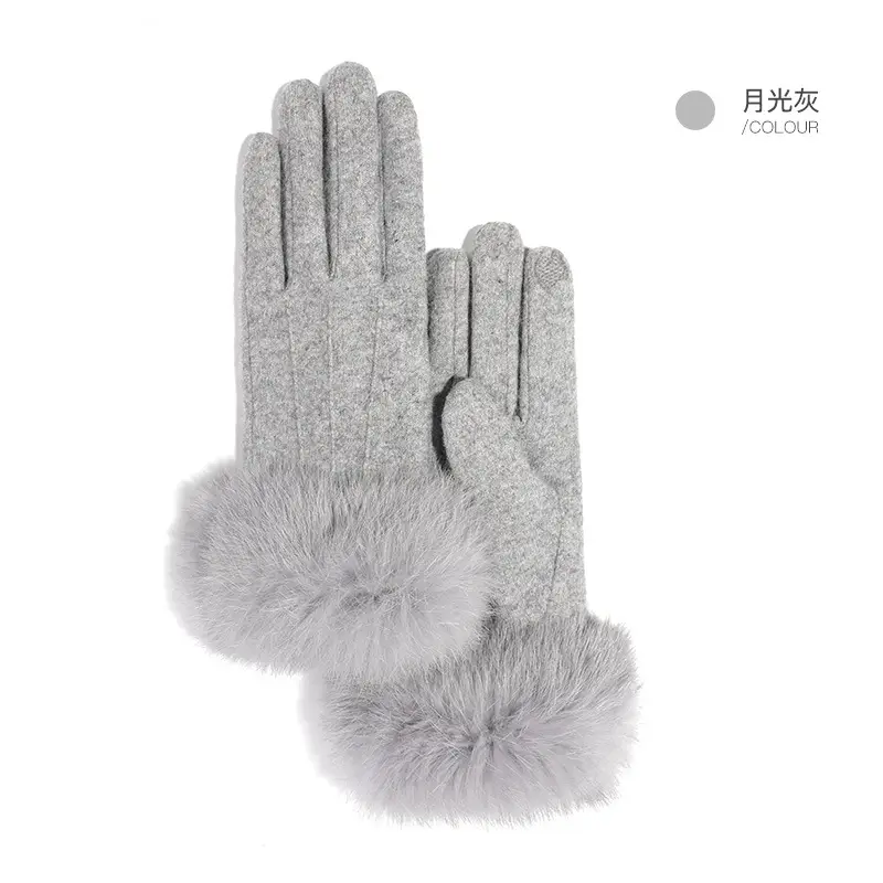 Women's Fleece Lined Winter Gloves Beige - Image 22