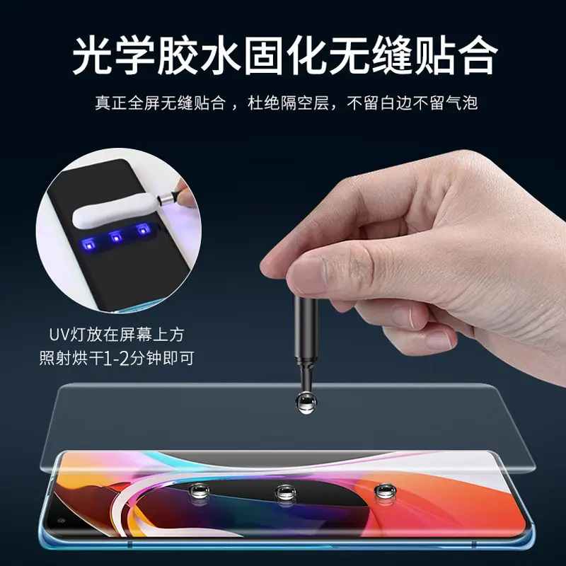 UV Tempered Film for Xiaomi 12 Pro HD, Full Coverage, Curved, Clear, 1 Pc - Image 6