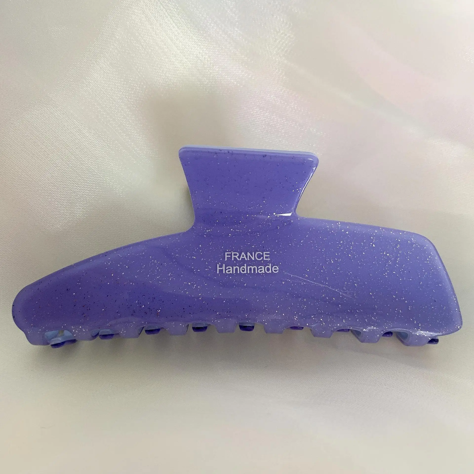 Purple Acetate Hairpin with Shark Clip for Updo - Image 2