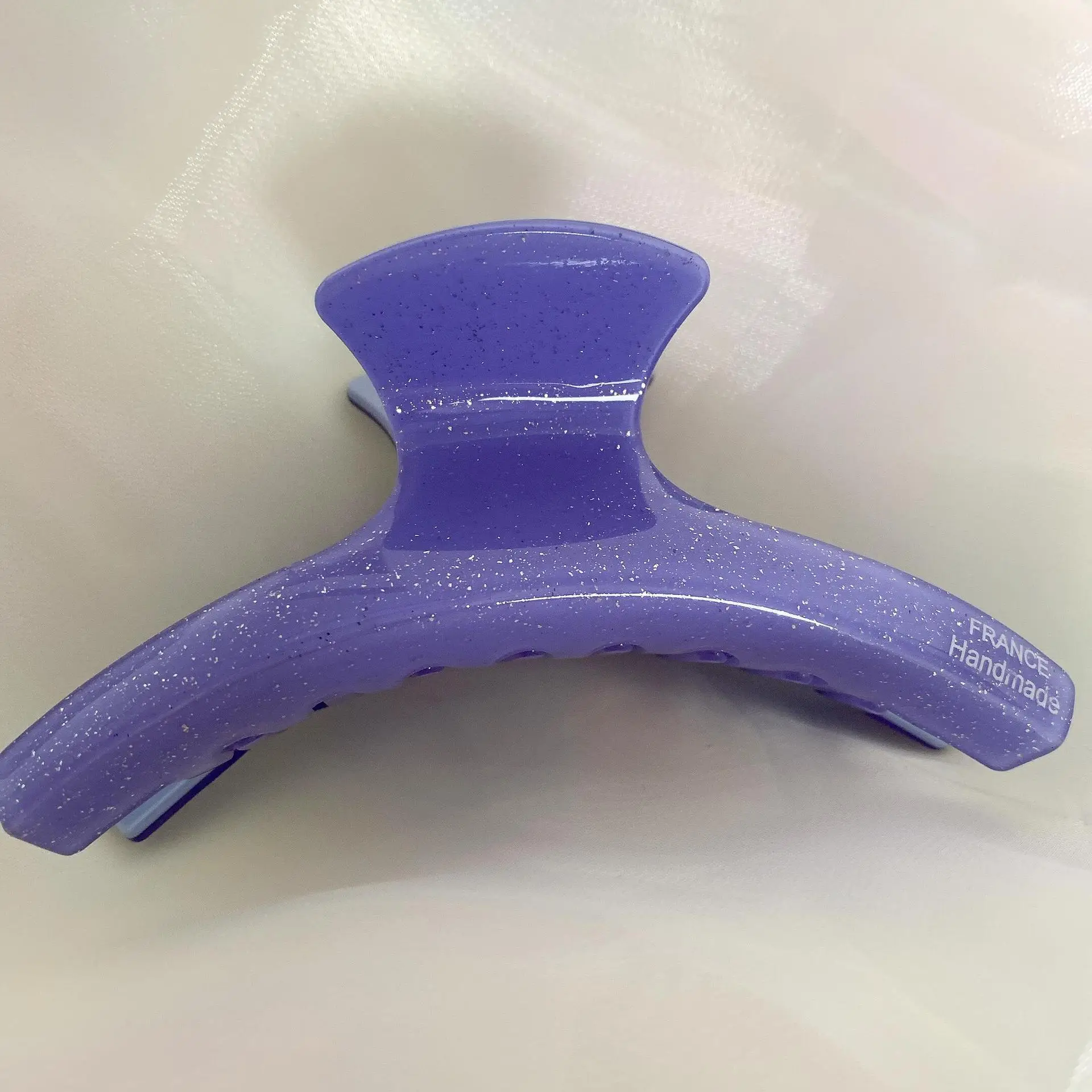 Purple Acetate Hairpin with Shark Clip for Updo - Image 4