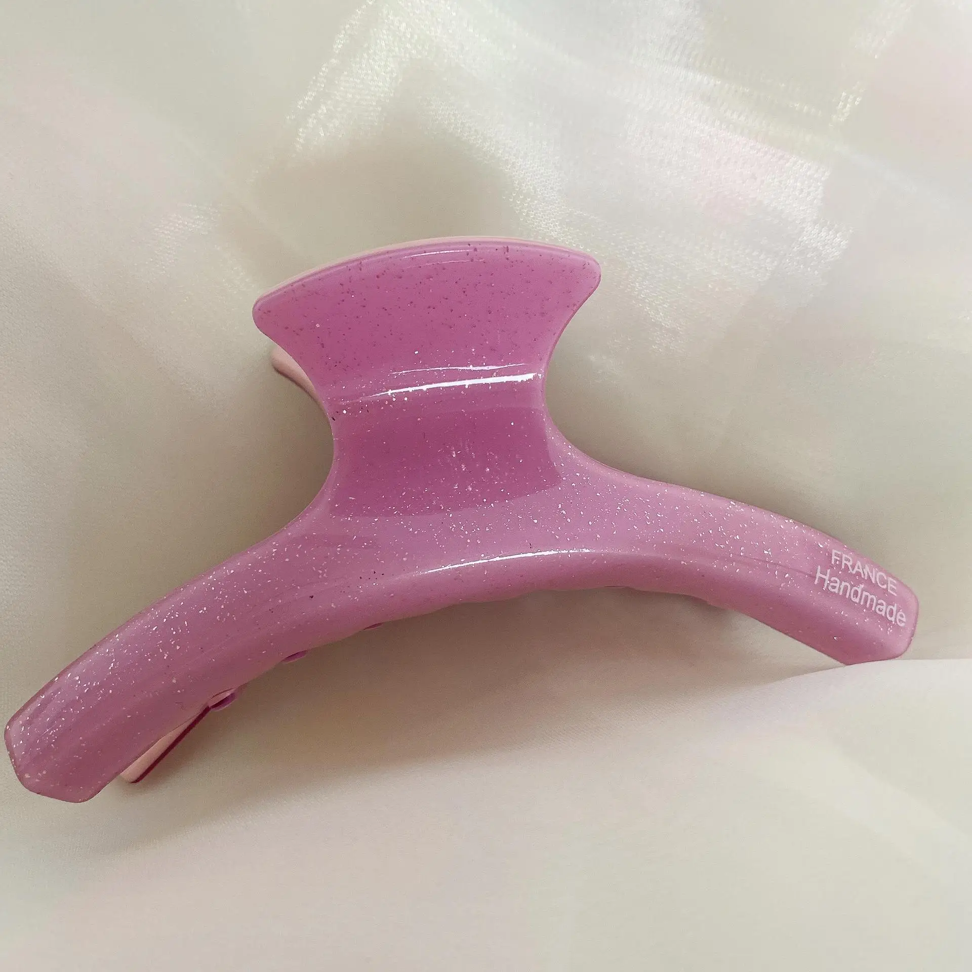 Purple Acetate Hairpin with Shark Clip for Updo - Image 7