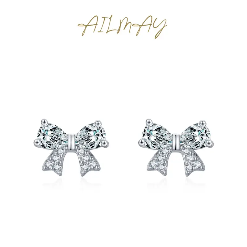 S925 Sterling Silver Bow Earrings for Women - Image 5
