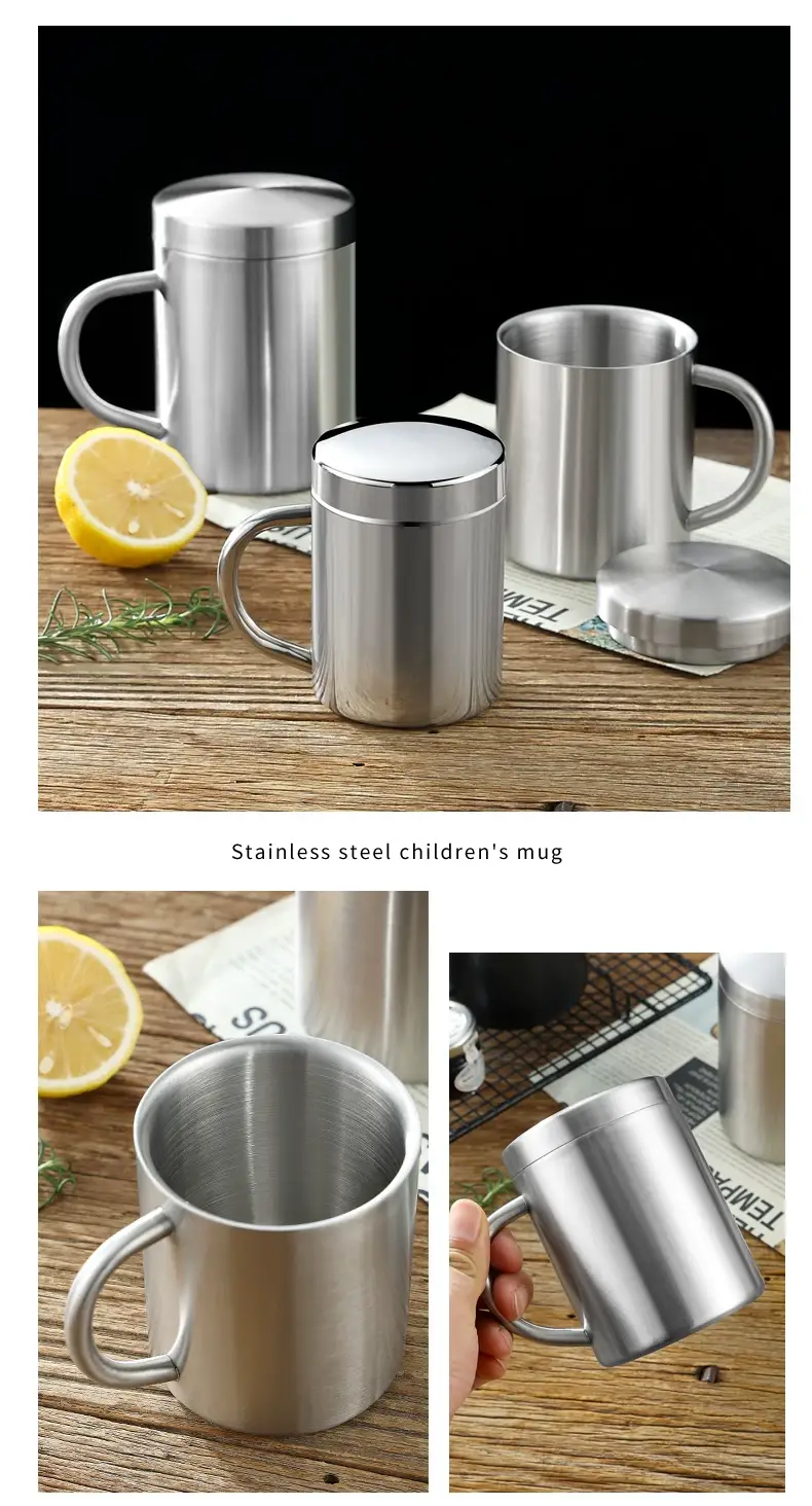 304 Stainless Steel Children's Water Cup with Lid — feature 8