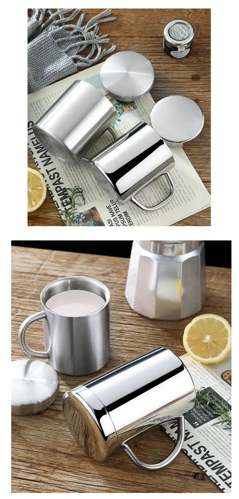 304 Stainless Steel Children's Water Cup with Lid — feature 9