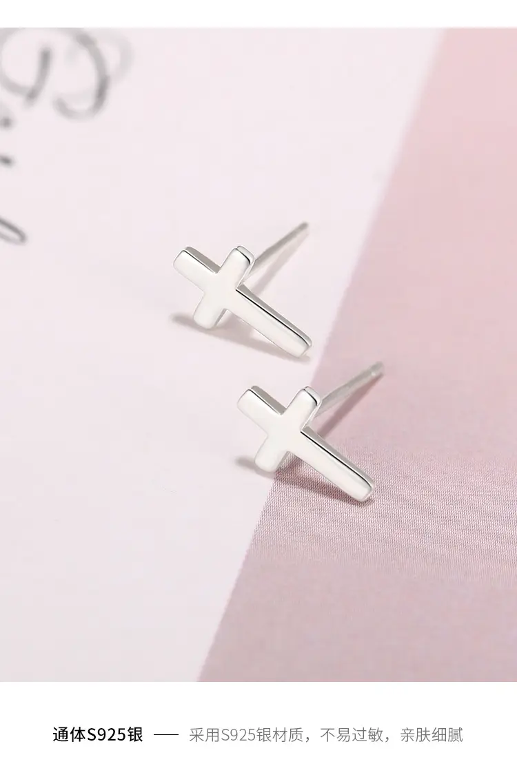 Sterling Silver Cross Earrings for Women 2022 New Fashion — feature 10