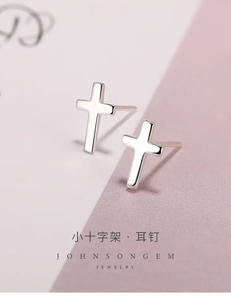 Sterling Silver Cross Earrings for Women 2022 New Fashion — feature 3