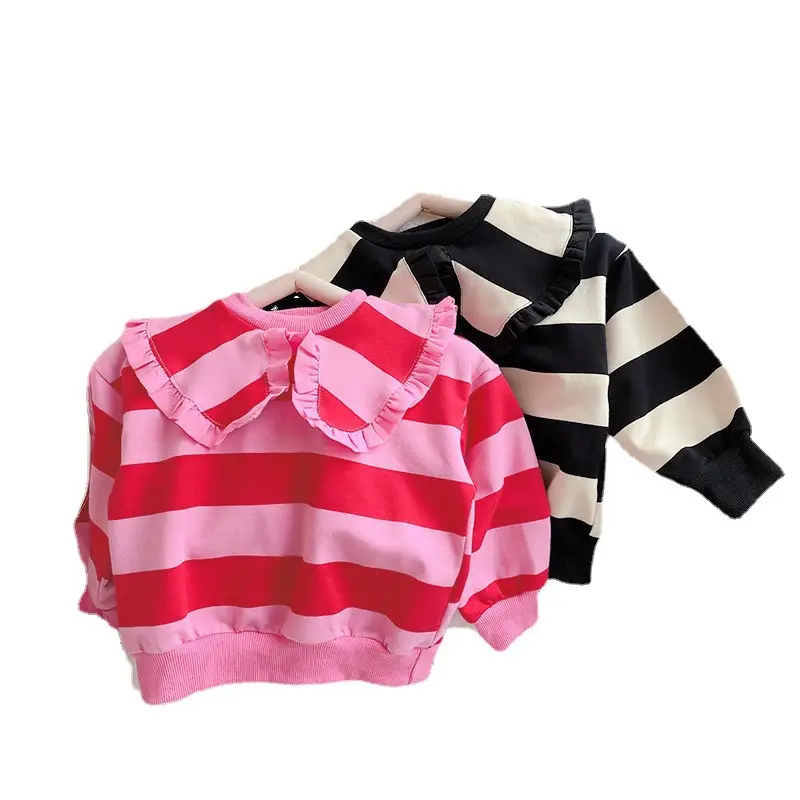 Girls Striped Long Sleeve Sweater Top Q2139 - Image 7