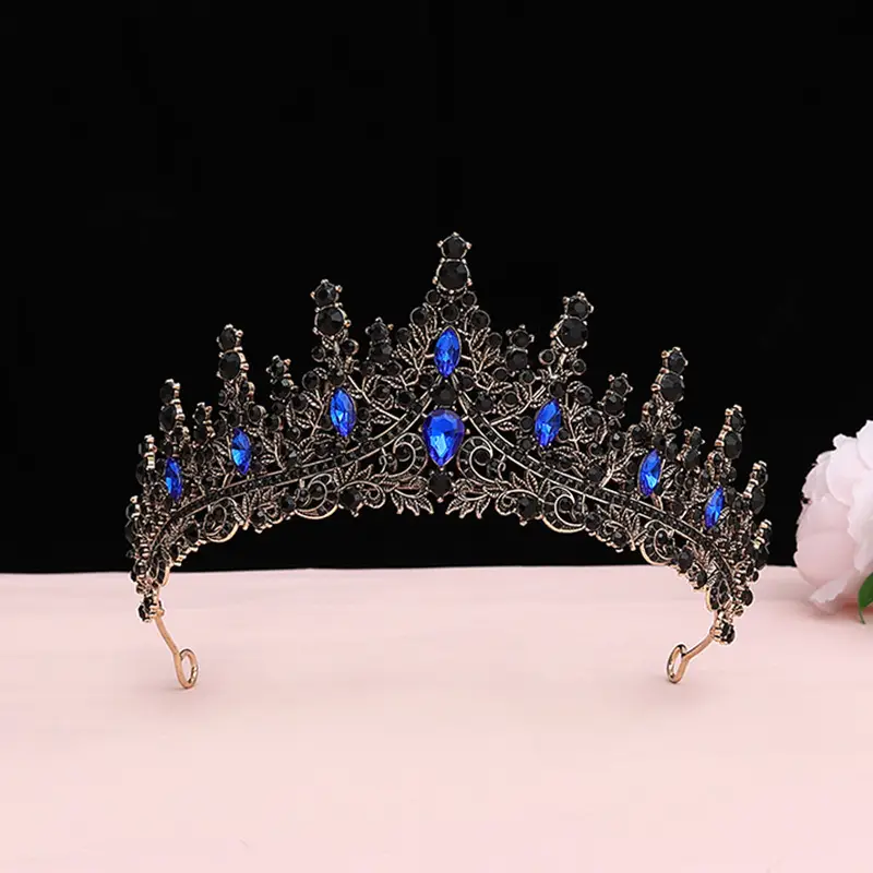 Bridal Crown with Rhinestones & Pearls for Girls